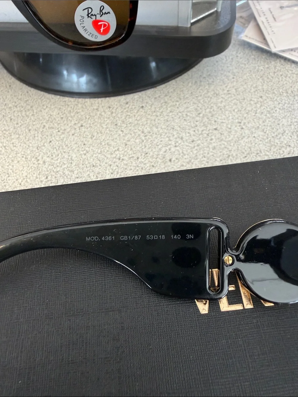 Versace Black Men’s Sunglasses with Geometric Frame